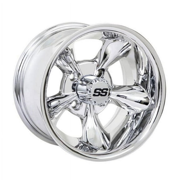 GTW Godfather 14x7 Golf Cart Wheel - Chrome (4/4) 3 4 [19-243]