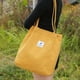 thumbnail image 4 of Bolso de mano de pana para mujer, bolso de lona con cordón para el hombro, amarillo, 4 of 5