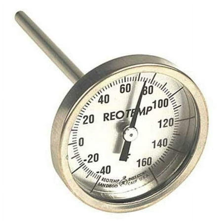 Reotemp Bimetal Therm,2-3/8 In Dial,-40to160F HH0602F23PS