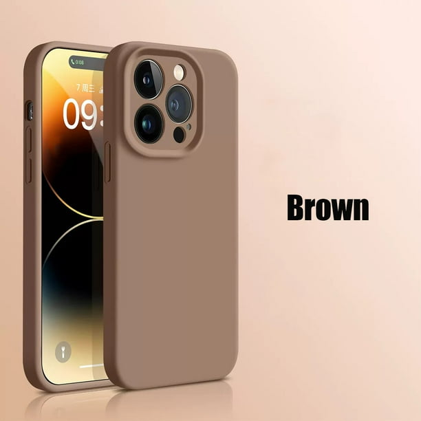 Funda de teléfono a prueba de golpes para IPhone, carcasa trasera suave de silicona líquida de lujo para iPhone 7, 8 Plus, X, XR, XS, 11, 12, 13, 14 Pro Max Fivean unisex