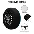 thumbnail image 4 of Bingfone Sky Blue Glitter Spare Tire Cover Weatherproof Universal Wheel Protectors For Rv Camper Travel Trailer Suv Truck-14 Inch, 4 of 9