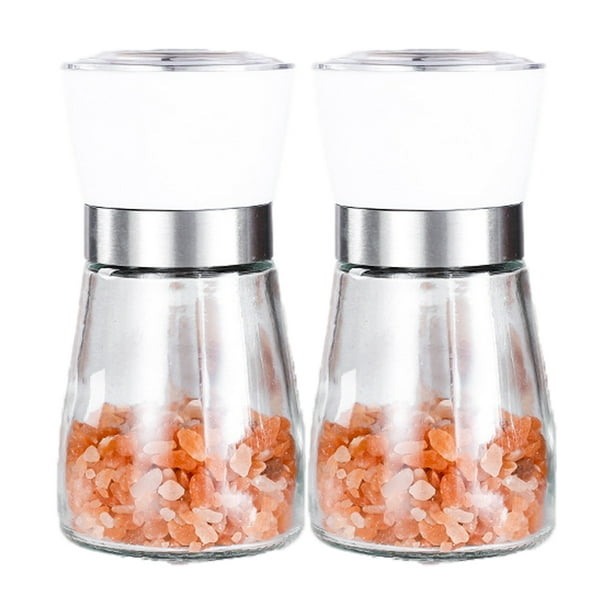Salt and Pepper Grinder Set Refillable Salt & Peppercorn Shakers