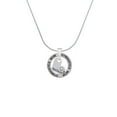 thumbnail image 2 of Delight Jewelry Heart with ''Volleyball'' and AB Crystal Gymnastics Mom Ring Charm Necklace, 18", 2 of 4