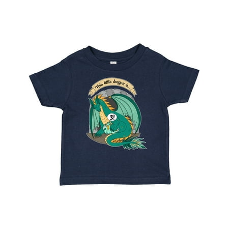 

Inktastic Third Birthday This Little Dragon is 3 Gift Toddler Boy or Toddler Girl T-Shirt