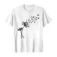 thumbnail image 1 of Nouveaux et Tendances T-Shirts Graphiques Uooqdmx pour Femmes, Hauts Floraux pour Femmes, Mode Plage pour Femmes, Mignons Col Rond Tournesol Graphique Décontracté Imprimé, Hauts de Printemps pour Femmes 2025, Blanc TG, 1 of 3