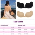 thumbnail image 2 of ALigoa Front Closure Sticky Backless Bra Strapless Adhesive Lift Push Up Invisible Bra, Beige, Cup A, 2 of 9
