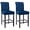 Velvet, Blue, variant on Bar Stools Set of 2, 26 inch Velvet Counter Height Barstools Modern Upholstered Kitchen Island Wood Bar Chairs for Home Pub/Bistro/Coffee House, Blue