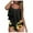 Black, variant on WREESH Womens Two Piece Swimsuit Ruffle Tankini Swimsuit Fashion Printing Bikini Push-Up Padded Swimsuit Beachwear Set Bathing Suit Black