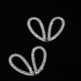 thumbnail image 2 of 2 Piezas De De Conejo De Aleación De Metal Botones De De Imitación Slider Coser / Pegamento En Plateado Flatback Cristal Botón Para Niños Accesorios Para El Cabello Soledad Aleación de diamantes de imitación Craft Button, 2 of 10