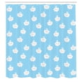 thumbnail image 2 of Ambesonne Blue and White Shower Curtain, Polka Dots Clouds, 69"Wx70"L, Pale Blue and White, 2 of 4