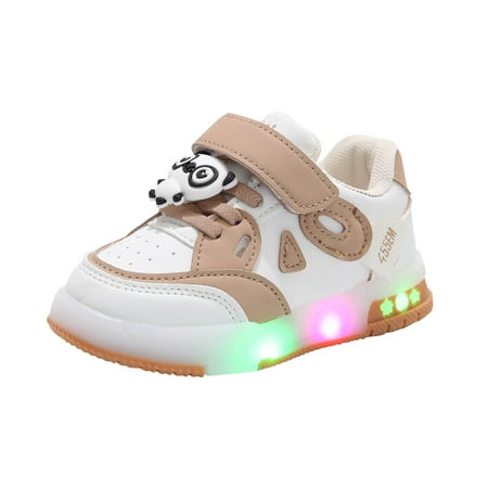

Linfrsh Baby Shoes Walking Led Light Up Shoes Walking Shoes Casual Shoes Kids Sneakers Khaki 4.5-5 Years