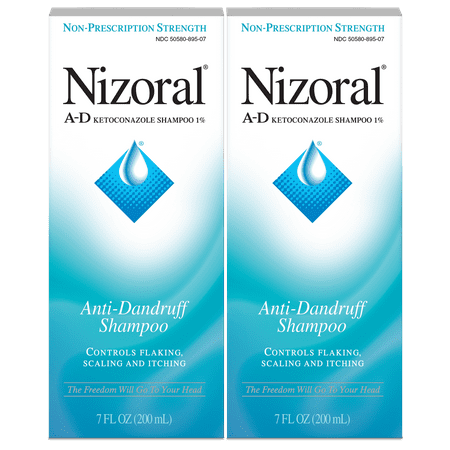 2 Pack, Nizoral A-D Anti-Dandruff Shampoo, 7 Oz