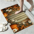 thumbnail image 4 of YIMEIS Pumpkins, flowers and trees in autumn Fall Kitchen Mats Set of 2,Xmas Winter Seasonal Farmhouse Home Seasonal Decorations Rugs for Floor - 16''*24'' and 17''*47'' in, 4 of 10