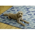 thumbnail image 3 of Linon Outdoor Washable Area Rug Collection, Blue and Ivory, 7' x 9', 3 of 9