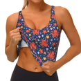 thumbnail image 3 of Pofeuu Sea Animals Print Sports Bra for Women Sexy Vest Yoga Running Gym Fitness Crop Bras Tops-XX-Large, 3 of 8