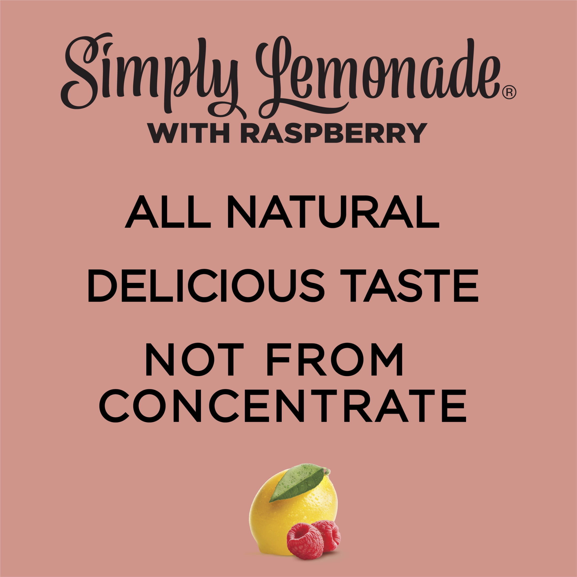 Simply Lemonade with Raspberry Bottle, 52 fl oz