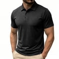 thumbnail image 2 of DPTALR Men's Quick Dry Breathable Short Sleeve T-shirt,Black,Big Men's,Tall Men's L,Young Men's Shirts, 2 of 9