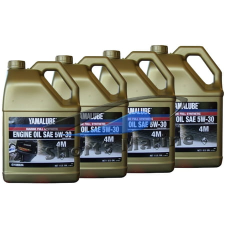 Yamaha Yamalube Four Stroke 5W-30 Full Synthetic Outboard Motor Oil (4