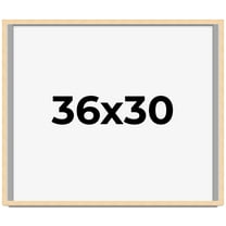 36x30 Frame Beige Real Wood Picture Frame Width 0.75 inches | Interior Frame Depth 0.5 inches |