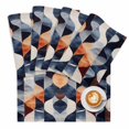 thumbnail image 2 of Vintage Watercolor Color Block Placemats Set of 4,Wipeable Washable Table Mats for Dining Tables, Abstract Blue Brown Waves Place Mats for Kitchen Event Party Tabletop Decor, 2 of 9