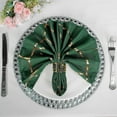 Efavormart 5 Pack | 20"x20" Modern Hunter Emerald Green Polyester Linen Dinner Napkins With Gold ...