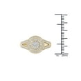 thumbnail image 4 of 1/2 Carat T.W. Diamond Double Halo Cluster 10kt Yellow Gold Engagement Ring, 4 of 5