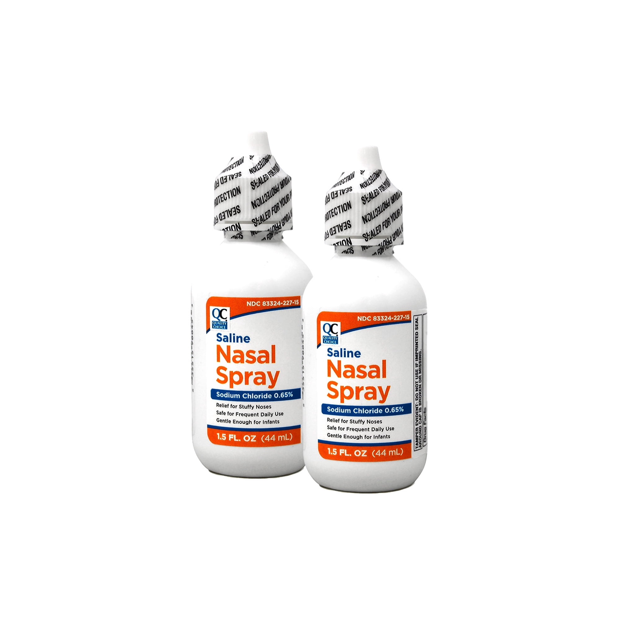 2 Pack Quality Choice Saline Nasal Relief Moisturizing Spray 1.5 Oz Each