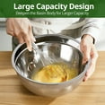thumbnail image 4 of TINANA Stainless Steel Mixing Bowls with Lids, 6PCS Nesting Bowl Set 4.5/4/2.5/2/1.5/0.75QT, Airtight Lids, Built-In Grater, Dishwasher Safe, 4 of 7