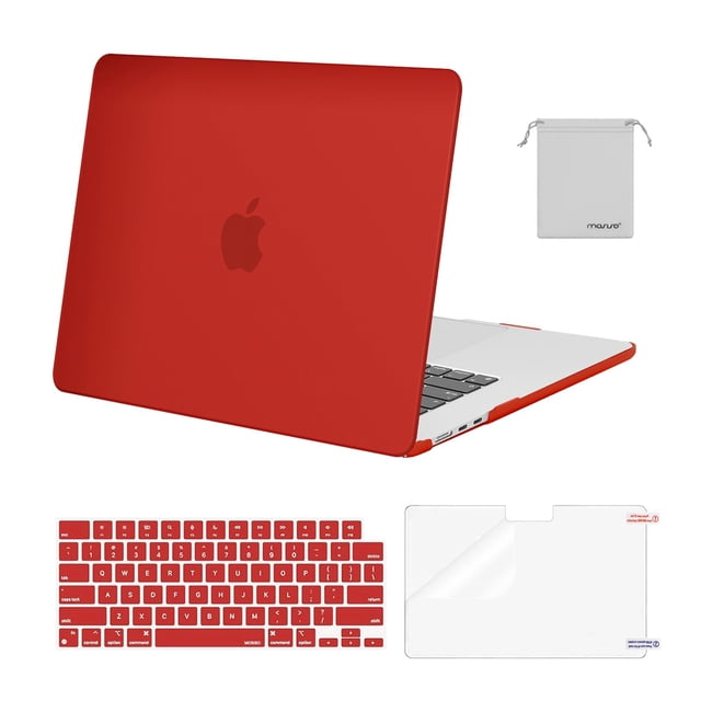 Funda MOSISO resistente a arañazos para MacBook Air de 15 pulgadas, color rojo