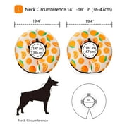 MIDOG Adjustable Polyester Dog Cone Collar for Large Medium Small Dogs after Surgery,Pillow Collar for Cats & Dogs,Orange