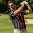 thumbnail image 2 of UorisanigoAmerican Flag Matching Couple Outfits Golf Shirts for Men Short Sleeve Dry Fit Casual Tennis Shirts and Womens Golf Dress with Shorts Short Sleeve Workout Athletic Dress, 2 of 8