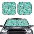 thumbnail image 2 of Honeii Alapaca in Boho Print Foldable Car Sun Shade for Windshield, 2-Piece UV Protection Shade, Protects Car Interior, Ideal for Cars, Trucks, SUVs-Small, 2 of 6