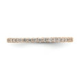 thumbnail image 3 of 14K Rose Gold Ring Band Eternity Diamond Round Polished Shared Prong 1 2ct , Size 6, 3 of 5