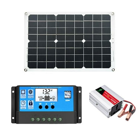 

Fovolat Solar Power System Solar Power Kit Power Inverter Solar Panel Solar Mobile Lithium Battery Pack For Outdoor RV/Van Camping. enjoyment