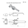 thumbnail image 3 of zuzengstory Zinc Alloy Freezer Oven Steam Cabinet Sealed Door Handle Lock Commonly Used Industrial Electrical Equipment 1Pcs No lock, 3 of 5