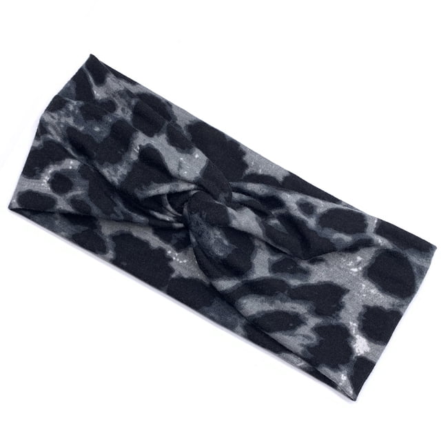 Minnieouse Diadema de ganchillo Banda para el sudor deportiva para correr deportiva Estampado de leopardo 2 Type3 NO3