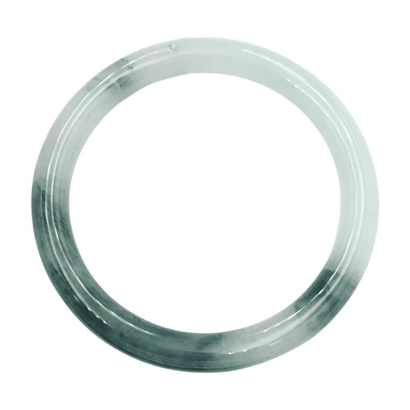Jade Bangle 48–72mm | YingMart Natural-Colour Jade White Green Gift for Mom Sister Mens Her (48-50mm)