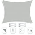thumbnail image 2 of Yescom 13x10 Ft 97% UV Block Rectangle Sun Shade Sail HDPE Canopy Cover Net Patio, 2 of 11