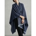 thumbnail image 5 of Kukuzhu Shawl Wraps for Women ponchos Ruana Cape Open Front Duster Cardigan Sweaters for Fall Winter, 5 of 8