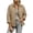 Khaki, variant on Womens Collared Jacket Quilted Button Front Long Sleeve Versatile Everyday Jacket