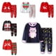 thumbnail image 2 of Conjunto de pijama de dibujos animados para niños y niñas, ropa de dormir de algodón, de Navidad, novedad, 2 of 4