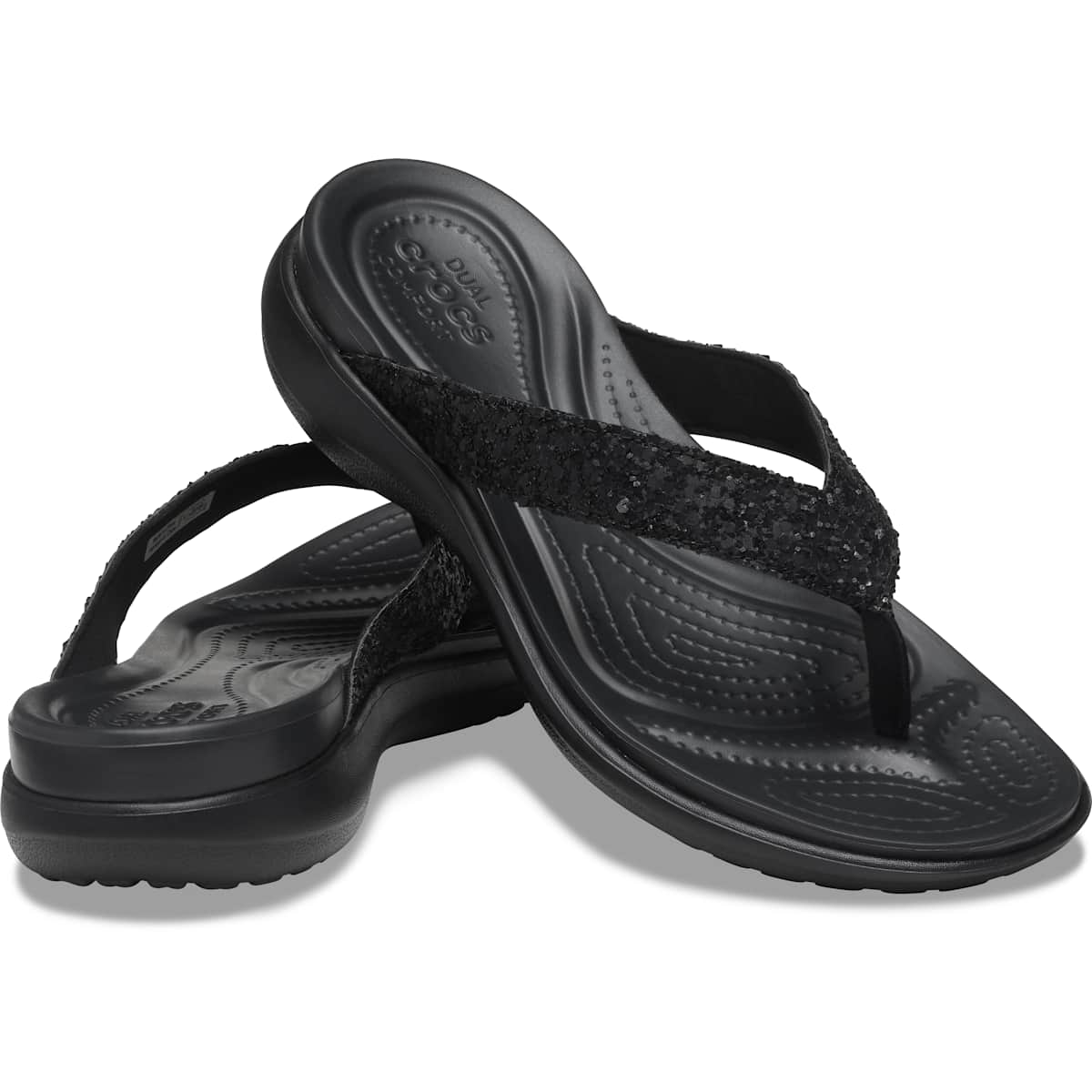 Crocs Women's Capri V Glitter Flip Flops photo 2
