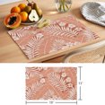 thumbnail image 6 of Orange Palm Tree Placemats Set of 8 Summer Tropical Plants Leaves Vintage Flowers Place Mats Indoor Wipeable Table Mats Washable Cloth Dining Table Placemats for Kitchen Holiday Decor 13x19 Inch, 6 of 9