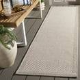 thumbnail image 2 of SAFAVIEH Sisal All-Weather Dixie Bordered Indoor/Outdoor Runner Rug, Ivory/Beige, 2'2" x 8', 2 of 7
