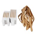 thumbnail image 1 of 50Pcs Mini Gift Boxes 2.2in Squared Gold Stripes Easy Assembly Gift Wrapping Box with Ribbons for Party Wedding Birthday, 1 of 14
