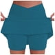 thumbnail image 1 of Conjunto de leggings con falda deportiva de cintura alta y bolsillos para mujer - Moda deportiva con cuello en V - Entrenamientos/ropa informal, 1 of 5