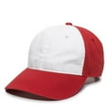 thumbnail image 4 of OC Sports GWT-111 Adjustable Strap Garment Wash Cotton Cap - White Red, 4 of 8