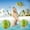 106#Light Blue, variant on Glitter Semi-Transparent Beach Balls, Durable PVC Floating Water Balls, Sequin Refractive Pool Toys, Lightweight Foldable Balls for Beach, Lake, Pool and Family Water Activities