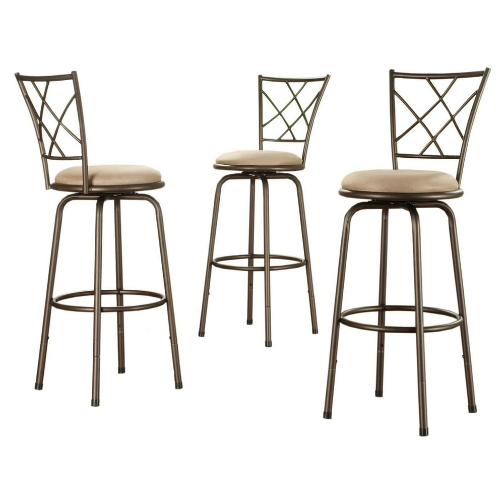 Weston Home X Back Adjustable Kitchen Bar Stools 24 To 29 Set Of 3