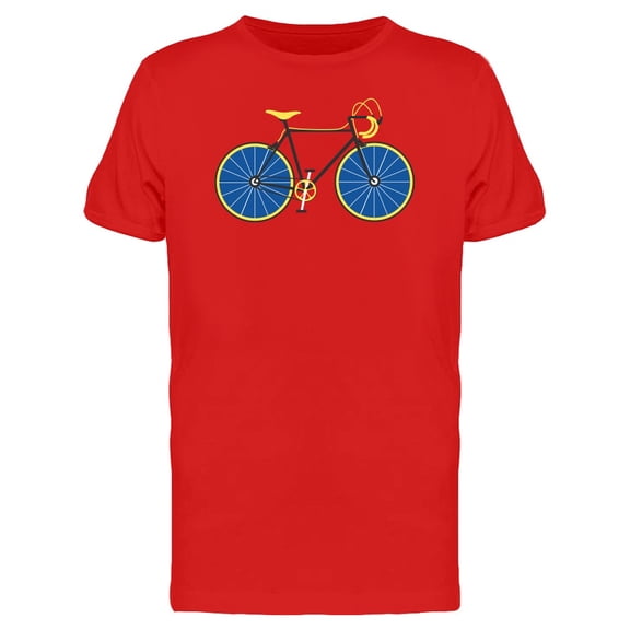 Road Bike Blue Wheels T-Shirt Men -Image by Shutterstock, Male Medium